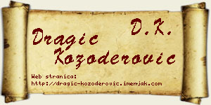 Dragić Kozoderović vizit kartica